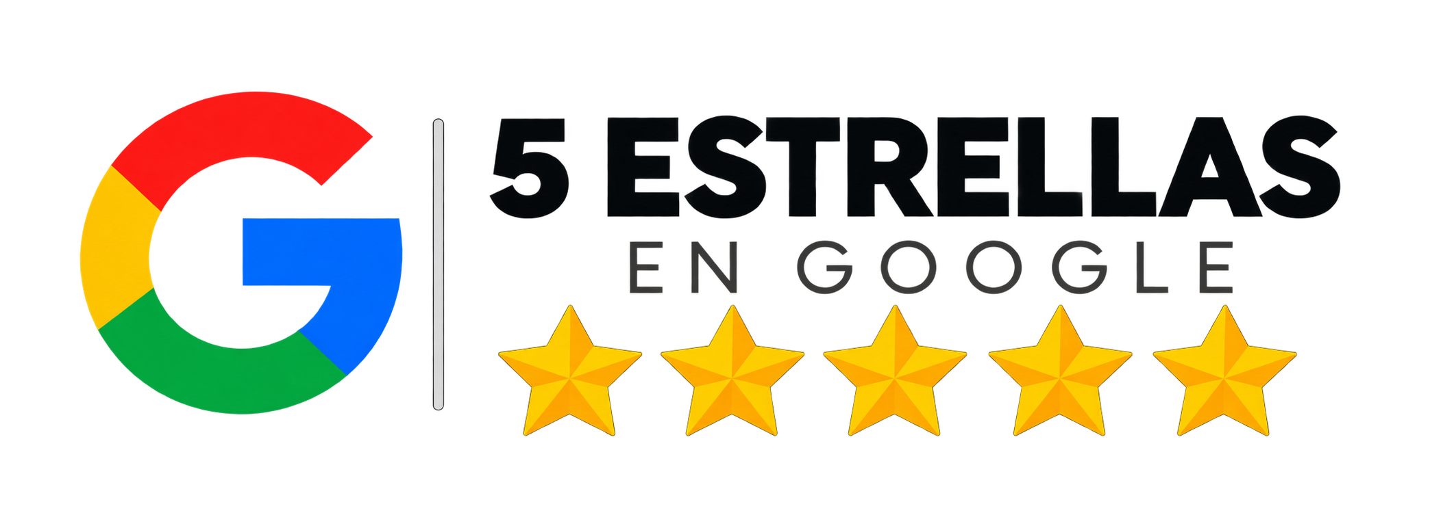 Logo de Google con cinco estrellas